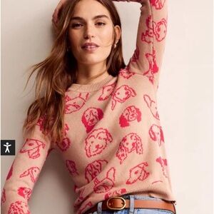 Boden Heather Jacquard sweater (cute dog print)